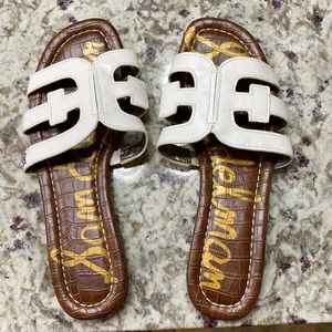 Sam Edelman Bay Cutout - white leather sandals
